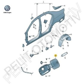Resim Jetta 2006-2010 Depo Yakıt Dış Kapağı 1k5809857b Siyah 