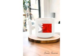 Resim Tanem Milli Bayrak Detaylı T Kulp Kahve Kupası, Milli Renkler, Vatansever, Ulusal Kimlik, Milliyetçi Kupa 