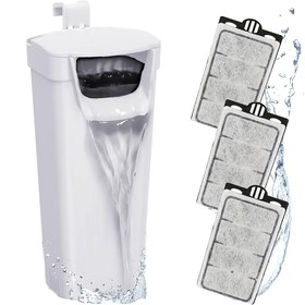 Resim Looyoou Kaplumbağa Tankı Filtresi 74GPH - 3 Yedek Kartuşlu Akvaryum Filtre, Düşük Su Seviyesine Uygun Balık Havuzu Sistemi (Kaplumbağalar, Kurbağalar, 56.78 L'ye kadar Kiçik Aquariumlar için), Kolay Kurulum & Az Bakım Gerektirme (-), Akvaryum Filtresi, Dahili Akvaryum Filtreleri, Balık Akvaryumu Filtresi, Balık Filtresi, Akvaryum Filtresi Balık Tankı İçin, Akvaryum Tankları için Balık Filtreleri, Balık Tankı Filtresi, Akvaryum için su filtresi, Balık Tankları için Filtreler, 