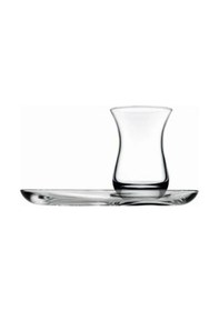 Resim Paşabahçe 96994 İncebelli 2'li Çay Seti 125cc Şeffaf 