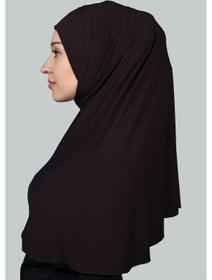 Resim Altobeh Hazır Türban Pratik Eşarp Tesettür Hijab - Namaz Örtüsü Xl Koyu Kahverengi 