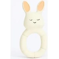 Resim Storemax Hubble Bebek Diş Kaşıyıcı ve Oyuncak - Tavşan Halkalı Şekilli Dişlik (%100 Doğal Kauçuk) 