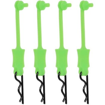 Geekyou 1/10 Model Araba Kullanıma Uygun Silikon Kasa Tırnak Klipsi - 4 Adet Yeşil Renkli Kasa Tırnak Pin Seti