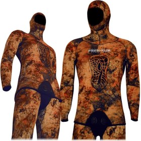 Resim Free-Sub 5mm Ghost Brown Avcı Serbest Dalış Elbisesi - L 