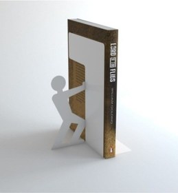 Resim Decormet Adam Kitap Tutucu Beyaz 