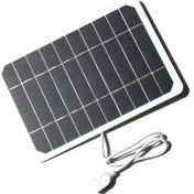 Resim Yaleker 5w 5v Usb Çıkışlı Monokristal Silikon Güneş Paneli - Taşınabilir Outdoor Kamp Mobil Telefon Şarj Cihazı 