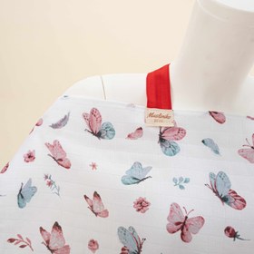 Resim Çift Katlı Muslin Emzirme Önlüğü - Kelebek 