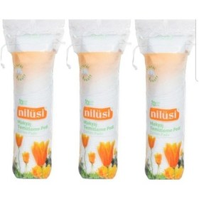 Resim İpek Nilüsi Makyaj Pamuğu Disk Temizleme Pedi 3 x 70'li 