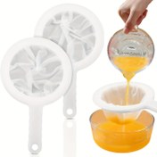 Resim 2 Paket, Naylon File Filtre - 100/200 Gözenek, Ultra İnce Süzgeç, Süt ve Yoğurt için Plastik Süzgeç, Mutfak Aletleri ve Aksesuarları 