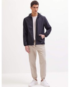 Resim DeFacto %100 Pamuk Jogger Slim Fit Dar Kesim Beli Bağcıklı Gabardin Pantolon D8607AX25SPBG123 