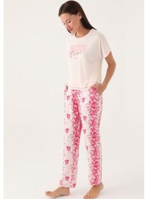 Resim Pierre Cardin Kadın Vanilya Kısa Kol Pijama Takımı 8830 001 