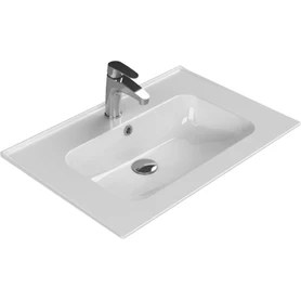 Resim Turkuaz Cerastyle Turkuaz Blue Etajerli Lavabo 70*47 cm 