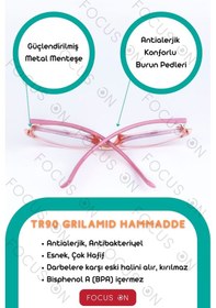 Resim Focus On KS007-C14-EKRAN Pembe 5-9 Yaş Mavi Işık Filtreli Çocuk Ekran Gözlüğü 