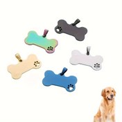 Resim 10'lu Paket Paslanmaz Çelik Evcil Hayvan Kimlik Etiketleri, Boş Kemik Şeklinde Köpek Yaka Takılar, Açık Hava Evcil Hayvan Malzemeleri için DIY Anti-Kayıp Kedi ve Köpek Adı Etiketleri 