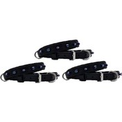 Resim Hakiki Deri Nazar Boncuklu Kedi Tasması Siyah 38CM X 1.5CM 3 Adet 