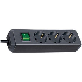 Resim Brennenstuhl Eco Line Serisi 3 Soketli IP20 Lisanslı Çocuk Korumalı 5 M Antrasit Uzatma Priz 