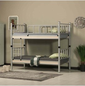 Resim Argimo Yurt Metal Ranza Ve Karyola 90 x 200 Gri 