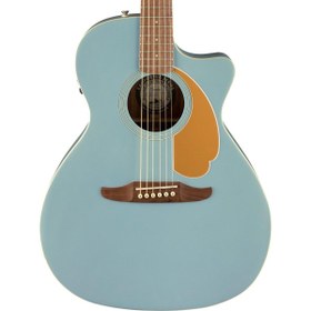 Resim Fender Newporter Player Elektro Akustik Gitar - Ice Blue Satin / Walnut 