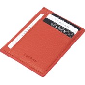Resim Turuncu Deri Unisex Kredi Kartlık - S1KK00001676-V9G 