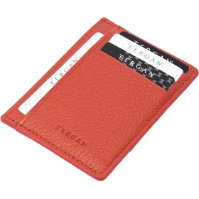 Resim Turuncu Deri Unisex Kredi Kartlık - S1KK00001676-V9G 