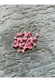 Resim SÜSLÜTASARIM Mini puantiyeli fiyonk(25 adet)pembe 