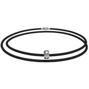 Resim Dianziye Araba Cam Kırıcı Bilezik - Tungsten Çelik Uç + Esnek İp - Siyah Kordon Ve Gümüş Renkli Takı - 38 Cm Uzunlukta Çift Döngü Gizli Kapan 
