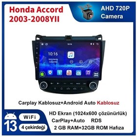 Resim Honda Accord 2003-2008yıl Carplay 9inç 2/32gb Multimedya 