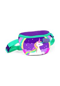 Resim Coral High Kids Mor Su Yeşili Unicorn Desenli Bel Çantası 22491 Mor 