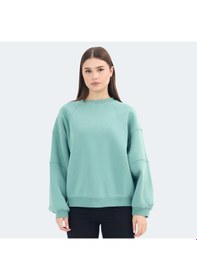 Resim Slazenger VIA Kadın Oversıze Yeşil Sweatshirt 