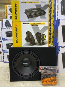 Resim Soundmax Set 30cm Bass 1500wat 4kanallı Oto Anfi Oval Midrange Kayık Kablo Seti 