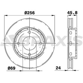 Resim ON FREN DISK AYNASI HAVALI COLT VI 04>10 ABS LI 256X4 