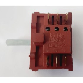 Resim FullYedek Ukinox Ankastre Fırın Şalter 3+3 Kademe Anahtarı 3 Konum Komütatör Şalteri Metal Uç 