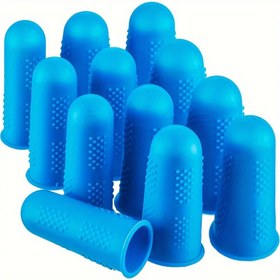 Resim 4 set/ 12 adet Sıcak Tutkal Tabancası Parmak Kapakları, Büyük, Orta ve Küçük Boyutlarda Silikon Sıcak Tutkal Tabancası Parmak Koruyucuları, Sıcak Tutkal Tabancaları, Balmumu, Yapıştırıcı, Scrapbooking ve Dikiş için Uygun 