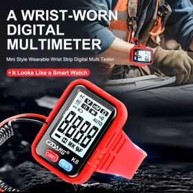 Resim Bilektaşı Dijital Multimetre - 10.92cm HD Ekranlı, 0-999.9kΩ/DCV/ACV/Dirimlik/Devamlılık Testi, USB Şarj Edilebilir, Elektrikçiler, DIY ve Ev Kullanımı İçin Kompakt Tasarım, Elektrikçi İçin Multimetre, Şık Gadget, Dayanıklı Gadget 