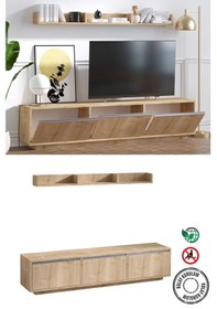 Resim Decormet Prag Tv Sehpası Safir Meşe Diğer 