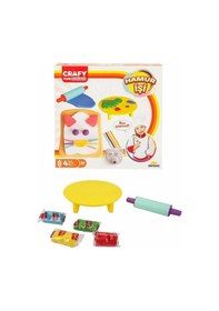 Resim Mey İthalat Crafy Hamur İşi Oyun Hamuru Seti 200 G 6 Parça Sarı 