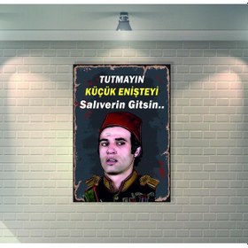 Resim Kemal Sunal Retro Ahşap Poster 