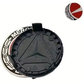 Resim Elmpaly 4 Adet Siyah Kırmızı Mercedes C E S Gla Glc Glk Gl Cls Model 75 Mm Jant Kapakları Seti 