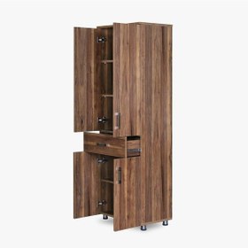 Resim Çok Amaçlı Dolap Ceviz 180 Cm Hard Parlak Suntalem El Yapım 