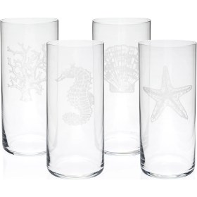 Resim ZM Decor Mercan Meşrubat Bardağı 4'lü Set 