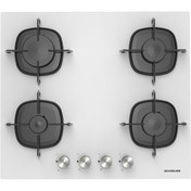 Resim Silverline CS5623W01 Beyaz Cam Ocak 60Cm 