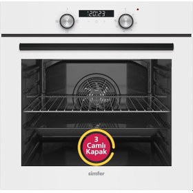 Resim Simfer 8231 + 3970 4 Fonksiyon Trend Dijital Beyaz Power Turbo Elektrikli 2'li Ankastre Set 