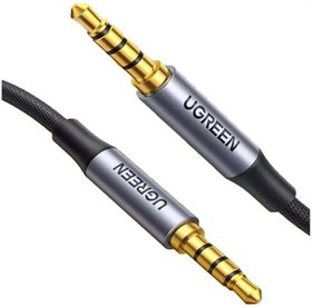 Resim Ugreen 3.5mm Hi-Fi Erkek to Erkek TRRS Aux Ses ve Mikrofon Kablosu 1.5 Metre Siyah 