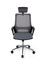 Resim Ofisbazaar Lizz Gri Fileli Yönetici Koltuğu Ergonomik Başlıklı Ofis Koltuğu Gri Gri 