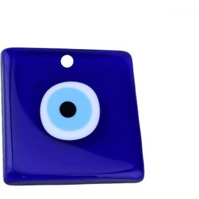 Resim Tahtakaletoptanci Cam Nazar Boncuğu Delikli Kare Model 