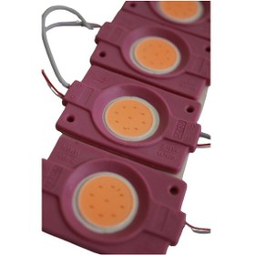 Resim 12 Volt 2.4 Watt Tekli Su Geçirmez Modül Led Pembe (10 Adet) 