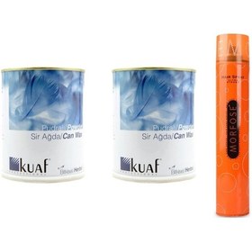 Resim Kuaf Pudralı Konserve Sir Ağda 2 x 800 ML + Morfose Saç Sprey 