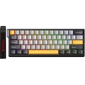 Resim Aula Win60 He Max Manyetik Klavye Rapid Trigger Wing Chun Switch 8000hz Rgb Tkl Hot Swap Oyuncu Klavyesi Sarı 