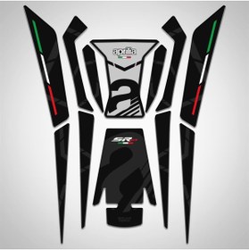 Resim Redline Grafik Aprilia Sr Gt 200 125 Gri Tank Pad Sticker 