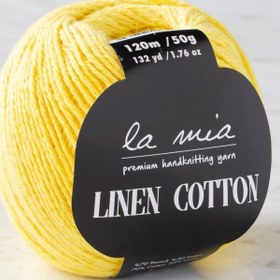 Resim La Mia Linen Cotton Sarı El Örgü İpi - L160 - 33863 